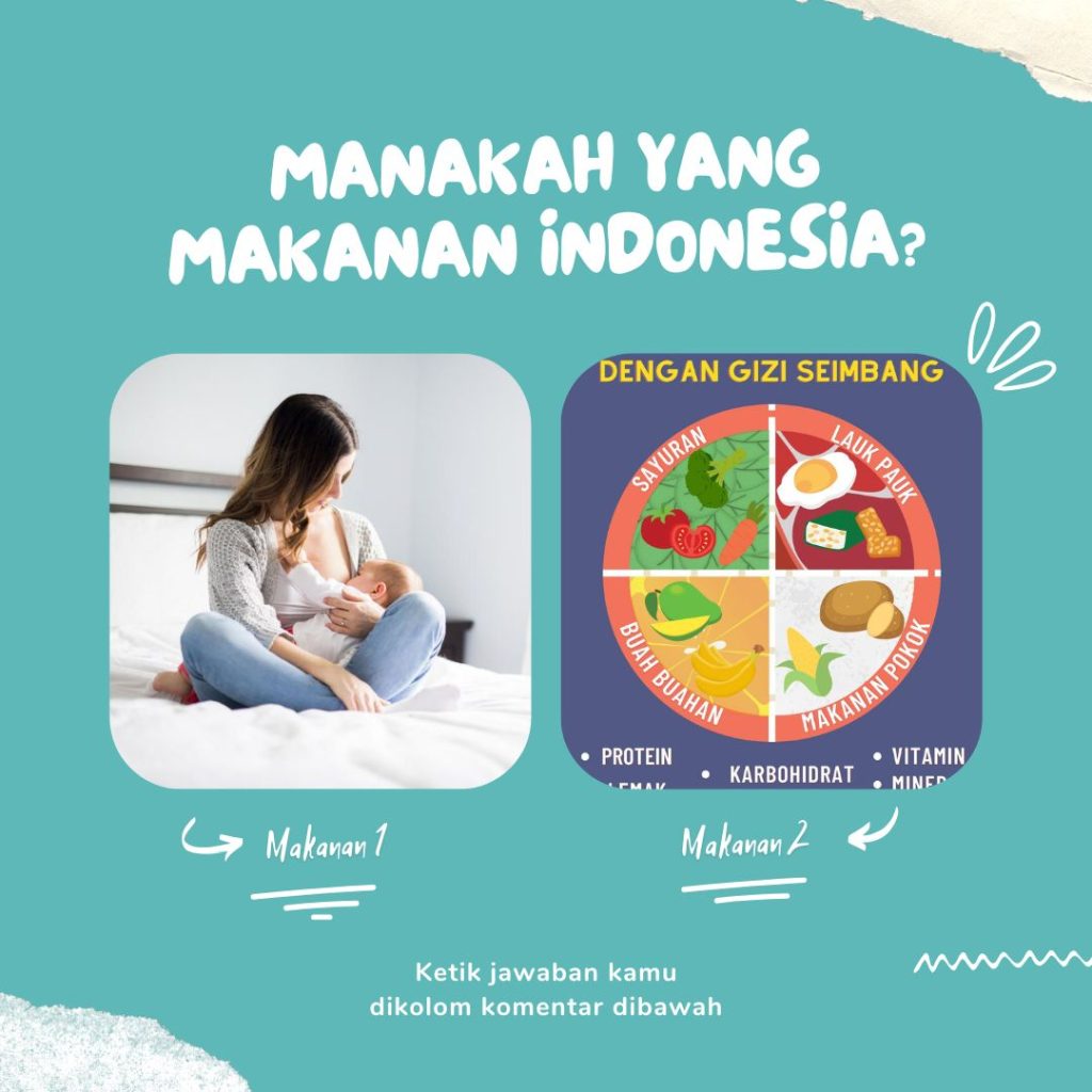 hijau putih sobekan kertas kuis makanan indonesia instagram post